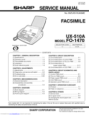 Sharp UX-510A Service Manual
