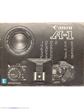 Canon A-1 - Sure Shot A-1 Water Resistant 35mm Camera Instruction Manual