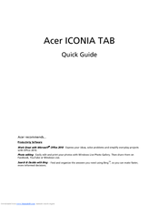 Acer ICONIA SMART Quick Manual