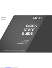 Vizio E461-A1 Quick Start Manual