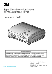 3M SCP740 Operator's Manual