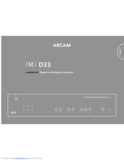 Arcam fmj D33 User Manual