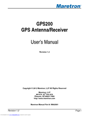 Maretron GPS200 User Manual