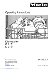 Miele G 1181 Operating Instructions Manual