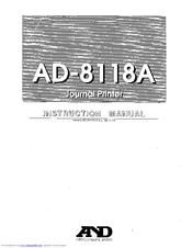 A&D AD-8118A Instruction Manual
