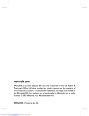 Motorola 89271N - H690 - Headset User Manual