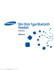 Vestiging metaal etiquette Samsung HM5000 Manuals | ManualsLib