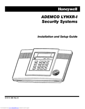 Honeywell ADEMCO LYNXR-I Security System Installation And Setup Manual