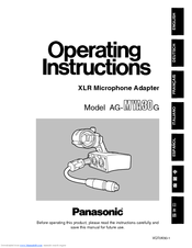Panasonic AG-MYA30G - XLR Mic Adaptor Operating Instructions Manual