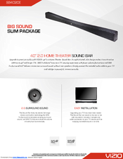 Vizio SB4020E-A0 Datasheet