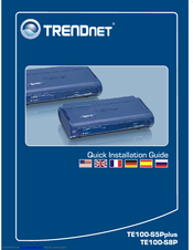 TRENDnet TE100S8P - Fast Ethernet Switch Quick Installation Manual