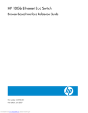 HP 445860-B21 - 10Gb Ethernet BL-c Switch Reference Manual