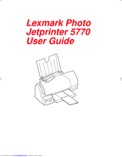 Lexmark 5770 Photo Jetprinter User Manual