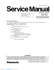 Panasonic CF-51JFDECBM - Toughbook 51 - Pentium M 2 GHz Service Manual