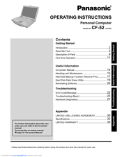 Panasonic Toughbook CF-52BJCBZBM Operating Instructions Manual