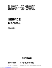 Canon LBP 2460 - B/W Laser Printer Service Manual