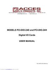 Acces PCI-DIO-24D User Manual
