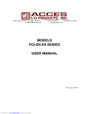 Acces PCI-IDI-XX SERIES User Manual