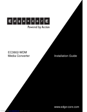 Accton Technology Edge-corE EC3802-WDM Installation Manual