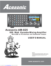 Acesonic AM-825 User Manual