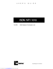 ADC Kentrox ISDN NT1 1010 User Manual