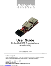 Addonics Technologies AD5PUSBA User Manual