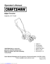 Craftsman 77246 - 158cc 4 Cycle Gas Edger 49 State Operator's Manual