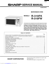 Sharp R-310FK Service Manual