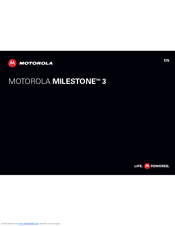 Motorola MILESTONE 3 XT861 User Manual