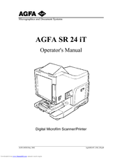 AGFA SR 24 iT Operator's Manual