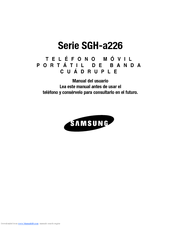 Samsung SGHA226 SERIES Manual Del Usuario