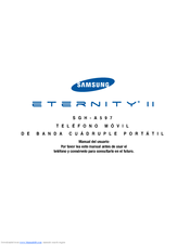 Samsung Eternity II SGH-A597 Manual Del Usuario