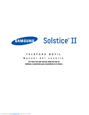 Samsung Solstice II SGH-A817 Manual Del Usuario