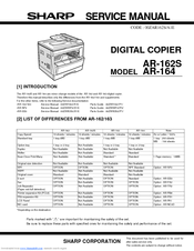 Sharp AR-162S Service Manual