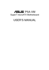 Asus P5A-VM User Manual