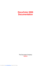 Xerox DocuColor 2006 s User Manual