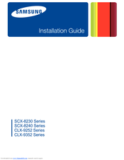 Samsung SCX-8230 Series Installation Manual