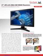 ViewSonic VP2770-LED Datasheet