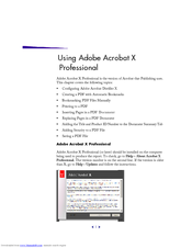 adobe acrobat x pro user manual download
