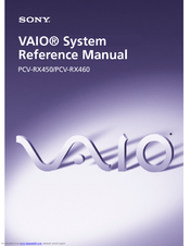 Sony PCV-RX460 System Reference Manual