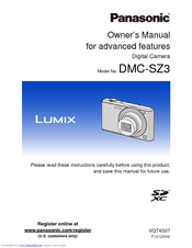 Panasonic DMC-SZ3V Owner's Manual