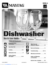 Maytag MDB9750BWS - Jetclean III Series Full Console Dishwasher Use And Care Manual