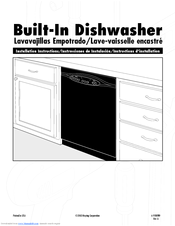 Maytag MDB9750BWW - 24 Inch Full Console Dishwasher Installation Instructions Manual