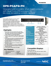 NEC MultiSync V463 Product Specifications
