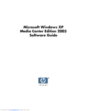 HP Media Center m1100 - Desktop PC Software Manual
