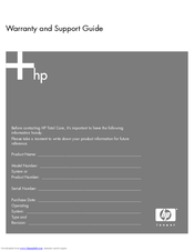 HP Pavilion a700 - Desktop PC Support Manual