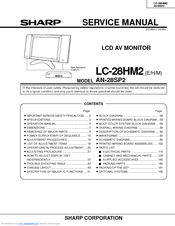 Sharp LC-28HM2 Service Manual