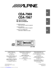 Alpine CDA-7867 Owner's Manual