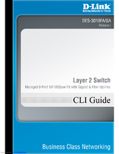 D-Link DES-3010GA - Switch Manual