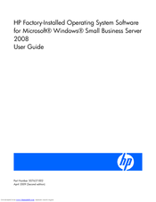 HP Factory-Installed Operating System User Manual